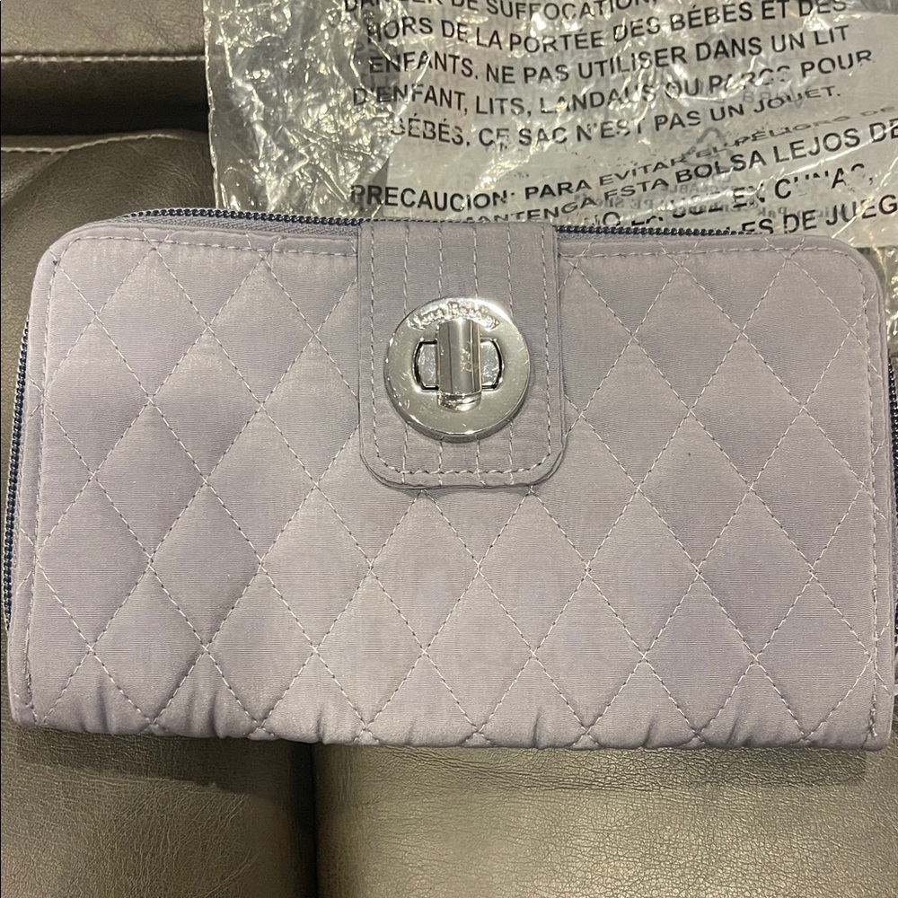Vera Bradley Quilted Silver Wallet